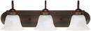 Capital Lighting Burnished Bronze 7-3/4 in. 100W 2-Light Vanity Fixture with White Faux Alabaster Glass Shade 