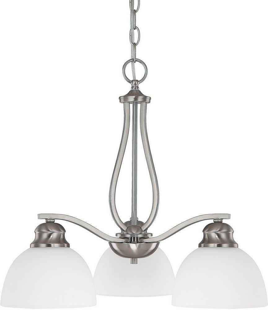 Capital Lighting Brushed Nickel 100W 3-Light Medium E-26 Incandescent Chandelier 