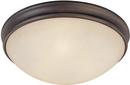 4-1/4 x 14 in. 3-Light Ceiling Fixture in Oil Rubbed Bronze with Mist Scavo Glass Shade