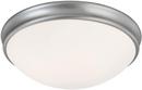 Capital Lighting Matte Nickel 4-1/4 x 14 in. 3-Light Ceiling Fixture with White Glass Shade 