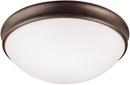 3-1/2 x 12 in. 2-Light Ceiling Fixture in Oil Rubbed Bronze with White Glass Shade