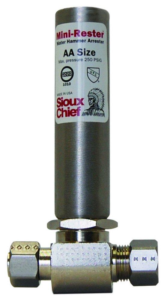 Sioux Chief 3/8 in. Stainless Steel and Plastic OD Compression x Female  Compression Water Hammer Arrestor