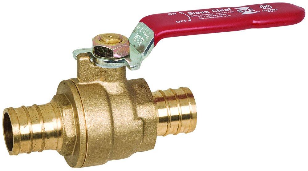 Sioux Chief Polished Chrome Brass Standard Port F1807 600# Ball Valve 
