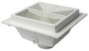 11-3/16 x 11-3/16 x 6-3/8 x 2 in. Hub Plastic Square Floor Sink with PVC Strainer