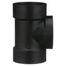 Black ABS DWV Flush Cleanout Tee 