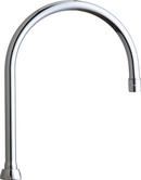 Chicago Faucets Polished Chrome 8 in. High-Arch Gooseneck Swing Spout, 2.2 gpm 