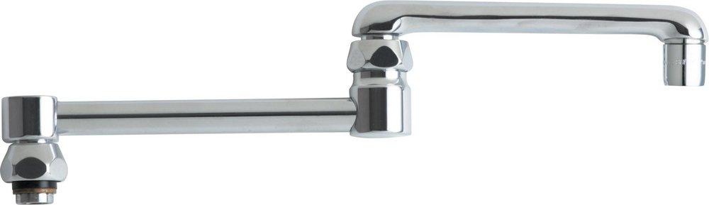 Chicago Faucets Polished Chrome 13 in. Double-Jointed Swing Faucet Spout 