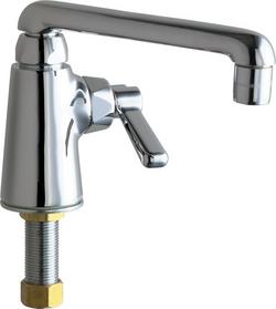 1.5 gpm 1-Hole S-Type Swing Kitchen Faucet with Single Lever Handle in Chrome Plated