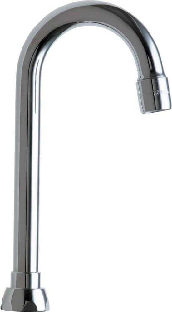 Chicago Faucets Polished Chrome 3-1/2 in. High-Arch Gooseneck Swing Spout, 2.2 gpm 