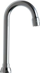 Chicago Faucets Polished Chrome 3-1/2 in. High-Arch Gooseneck Swing Spout, 2.2 gpm 