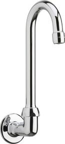 Chicago Faucets Polished Chrome 2.2 gpm Wall Mount Kitchen Sink Faucet Gooseneck Spout 