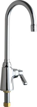 Chicago Faucets Polished Chrome 1-Hole Deckmount Single Supply Sink Faucet with Single Lever Handle 