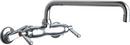 Chicago Faucets Polished Chrome Two Lever Handle Wall Mount Service Faucet 