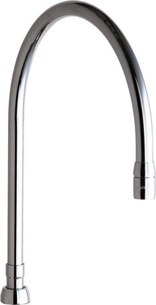 Chicago Faucets Polished Chrome 10 in. Gooseneck Swing Spout 