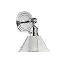 75 W 1-Light 11 in. Wall Sconce in Polished Nickel