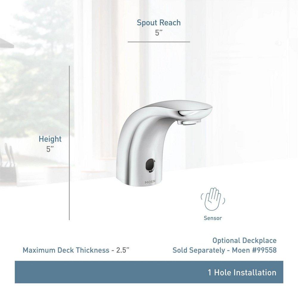 Moen Chrome No Handle Sensor Bathroom Sink Faucet 