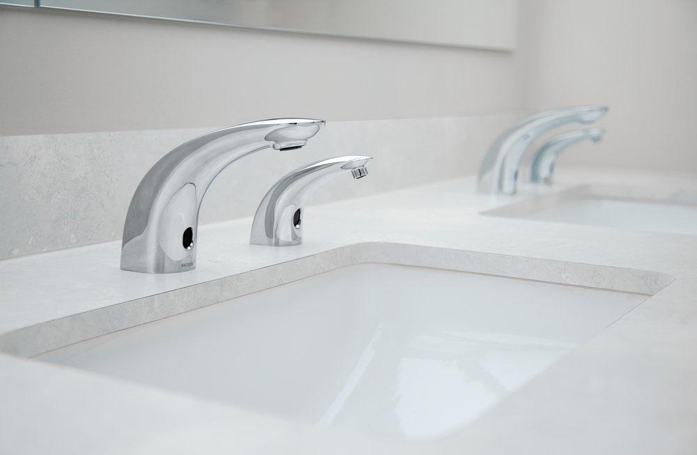 Moen Chrome No Handle Sensor Bathroom Sink Faucet 