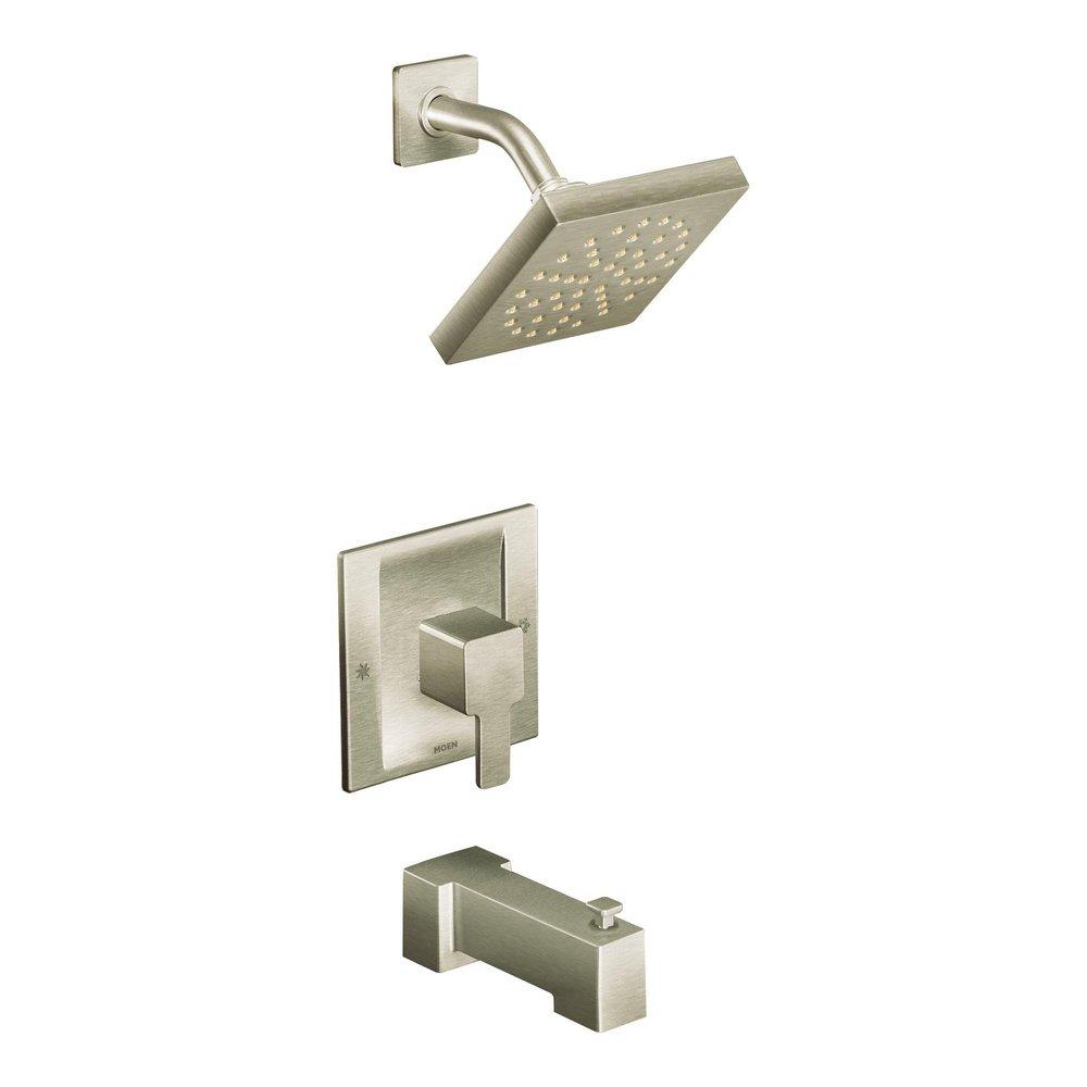 Moen Brushed Nickel Single Handle Single Function Bathtub & Shower Faucet (Trim Only) 