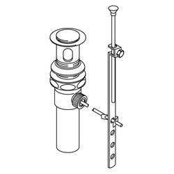 2-3/16 in Brass Pop-up Drain in Chrome