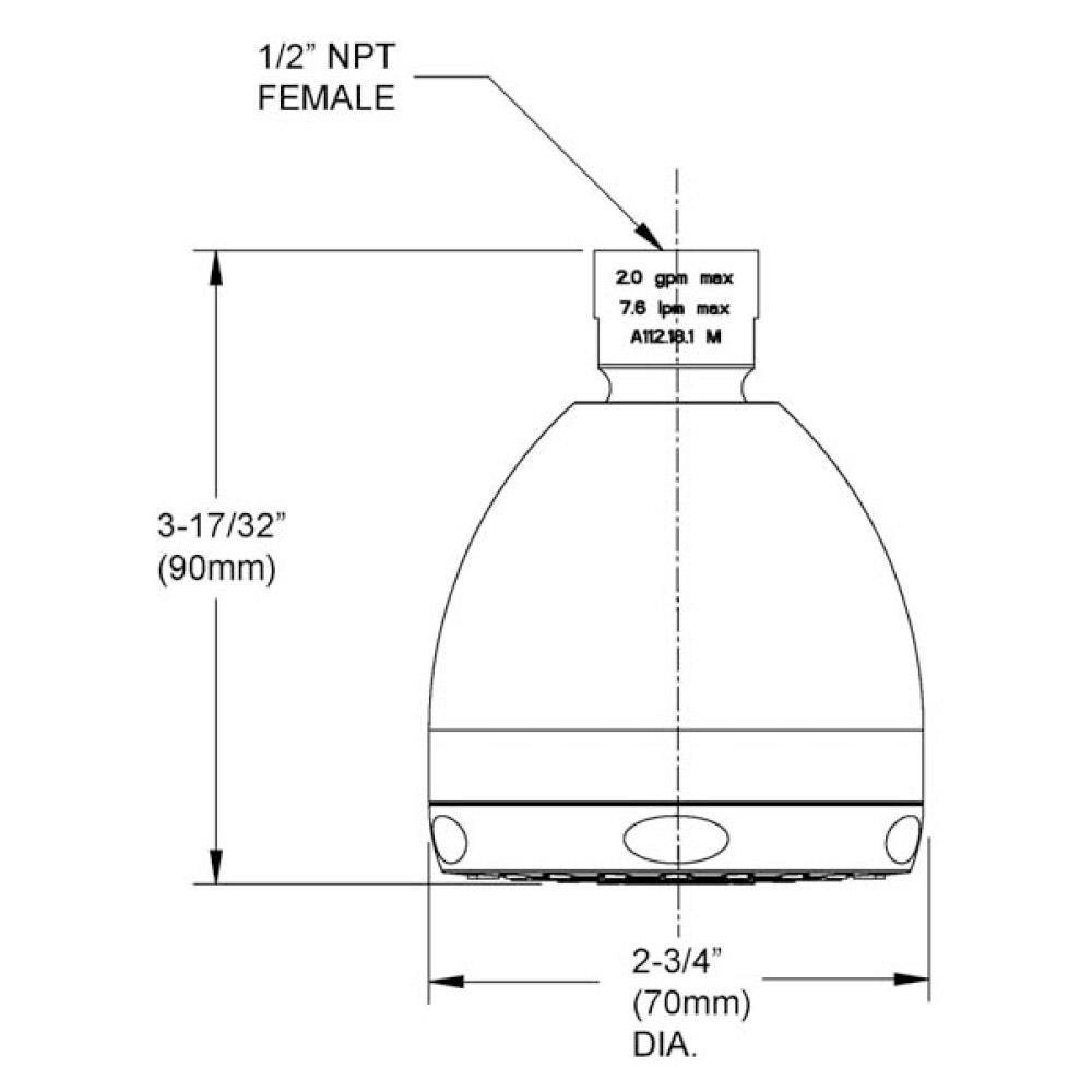Speakman Polished Chrome 2 gpm Low-Flow Showerhead 