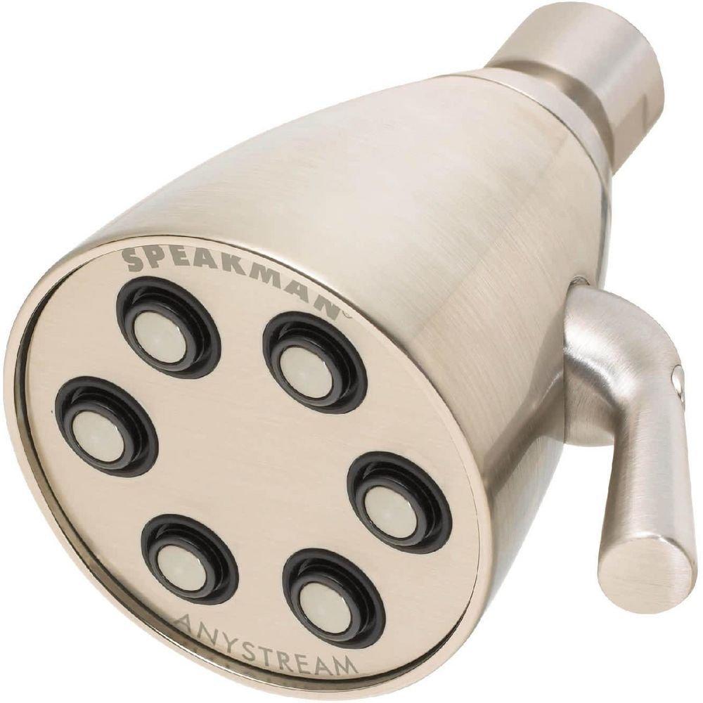 Speakman Brushed Nickel Multi Function Flood, Full and Rain Showerhead 