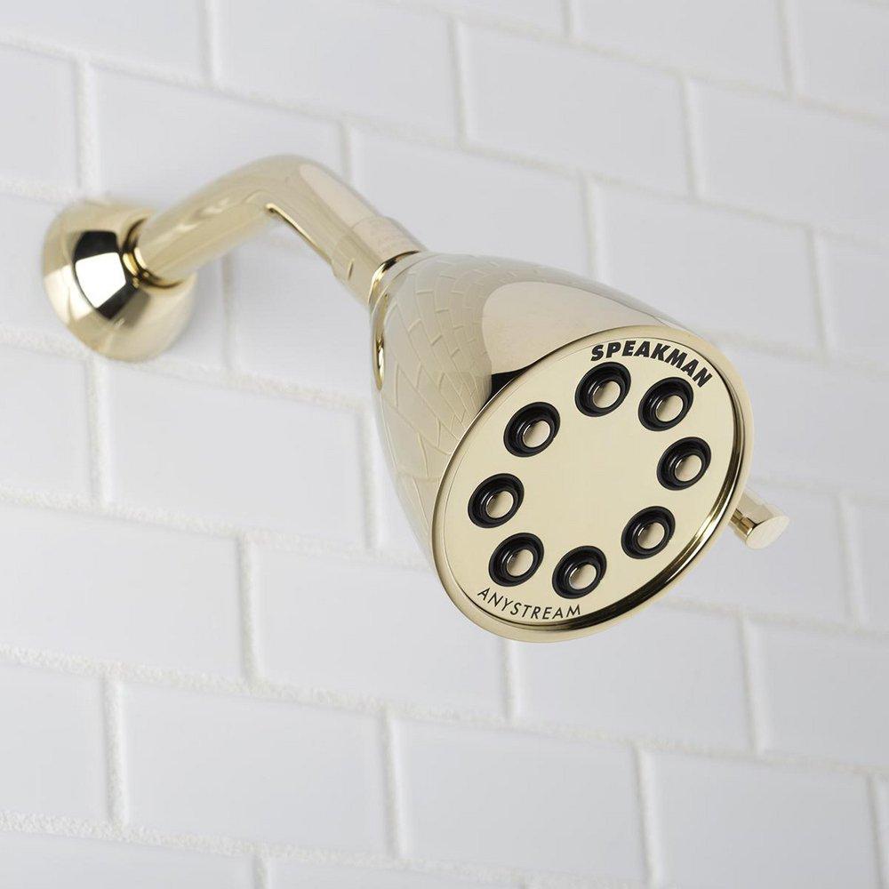 Speakman Polished Brass Multi Function Intense, Rain and Flood Showerhead 