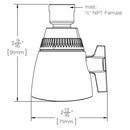 Speakman Polished Chrome 2 gpm 4-Jet 32-Spray Showerhead 