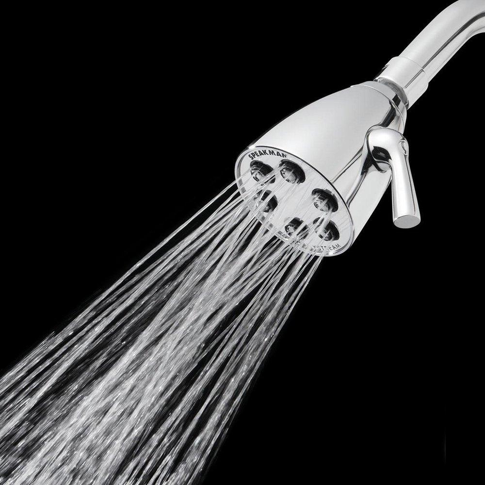 Speakman Polished Chrome Multi Function Flood, Full and Rain Showerhead 