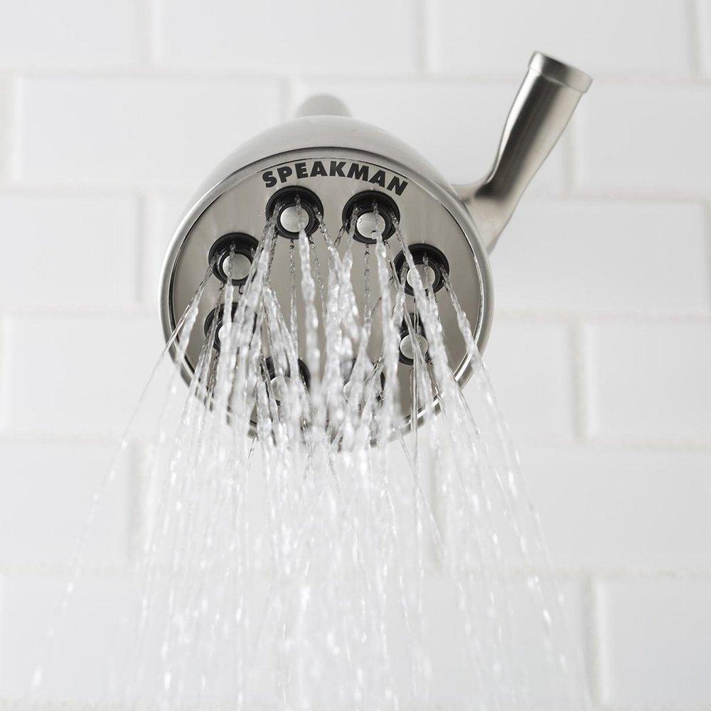 Speakman Brushed Nickel Multi Function Intense, Rain and Flood Showerhead 