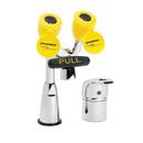 Speakman Polished Chrome Counter Mount Combination Faucet and Eyewash in Polished Chrome and Yellow 