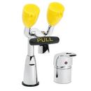 Speakman Polished Chrome Counter Mount Combination Faucet and Eyewash in Polished Chrome and Yellow 