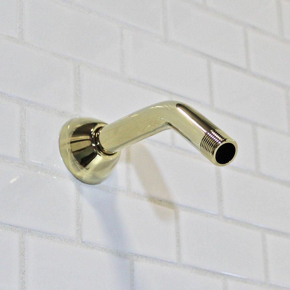 Speakman Polished Brass 7 in. Shower Arm and Flange 