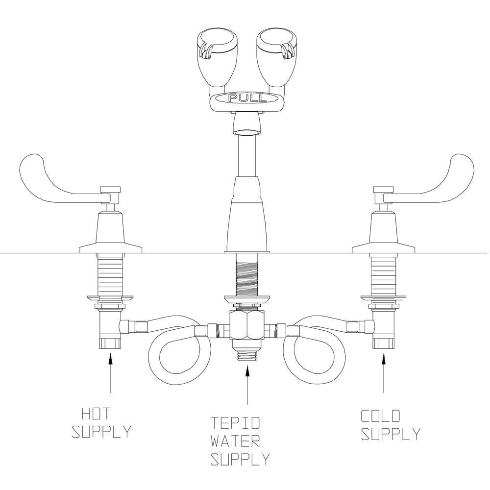 Speakman Polished Chrome 2.2 gpm Combination Eyewash and Faucet 
