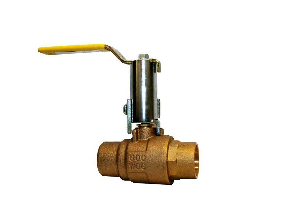 Milwaukee Valve Cast Bronze Full Port Solder 600# Ball Valve 