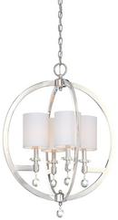 Metropolitan Polished Nickel 60 W 4-Light Candelabra Pendant 