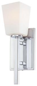 100 W 13-1/2 in. 1-Light Medium Wall Sconce in Polished Chrome