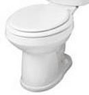 1.6 gpf Dual Flush Round Toilet in Biscuit