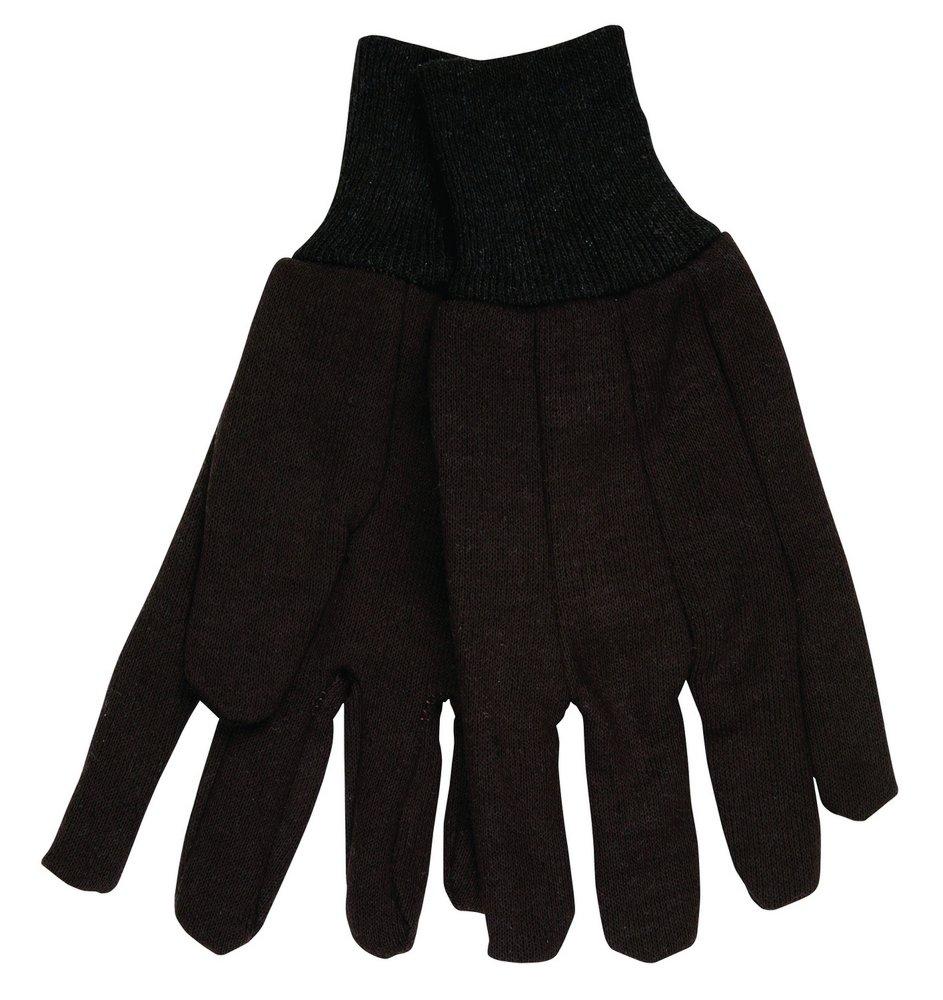 Memphis Glove Brown Cotton Plastic Jersey Glove in Brown 
