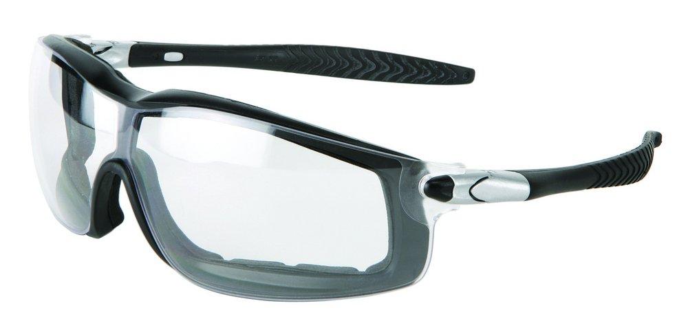 Crews Anti-Fog Black Frame Safety Glasses 