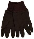 Size L Cotton Plastic Jersey Glove in Brown