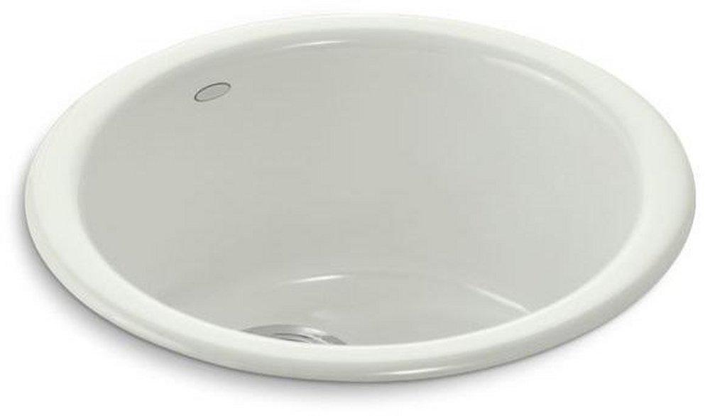 KOHLER Dune 18-3/8 x 18-3/8 in. Drop-in and Undermount Cast Iron Bar Sink 