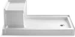 60 in. x 32 in. Shower Base with Right Drain in White