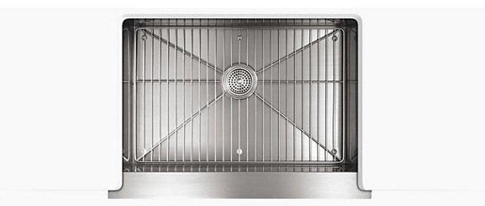 KOHLER Stainless Steel 29-1/2 x 21-1/4 in. No Hole Stainless Steel Single Bowl Undermount Kitchen Sink 