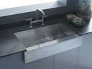 KOHLER Stainless Steel 35-1/2 x 21-1/4 in. Stainless Steel Double Bowl Farmhouse Kitchen Sink with Smart Divide and Sound Dampening - Sink Rack Included 