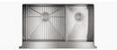 KOHLER Stainless Steel 35-1/2 x 21-1/4 in. Stainless Steel Double Bowl Farmhouse Kitchen Sink with Smart Divide and Sound Dampening - Sink Rack Included 