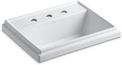 21-13/16 in. Drop-in Rectangular Vitreous China Bathroom Sink in White