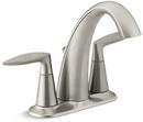 KOHLER Vibrant Brushed Nickel Two Handle Centerset Bathroom Sink Faucet with Metal Pop-Up Drain 