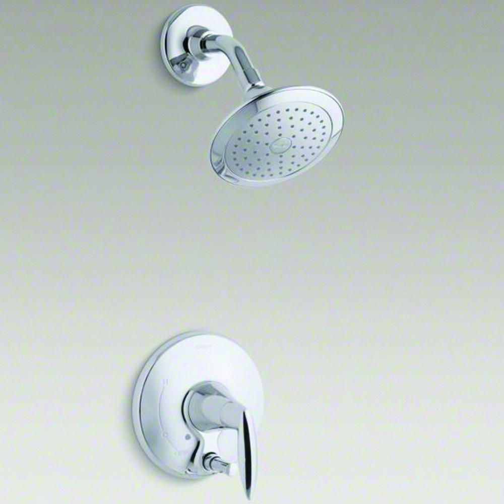 KOHLER Vibrant&reg; Brushed Nickel Single Lever Handle Shower Trim with Push-Button Diverter 