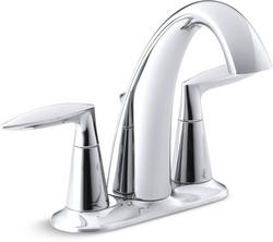 Two Handle Centerset Bathroom Sink Faucet in Polished Chrome