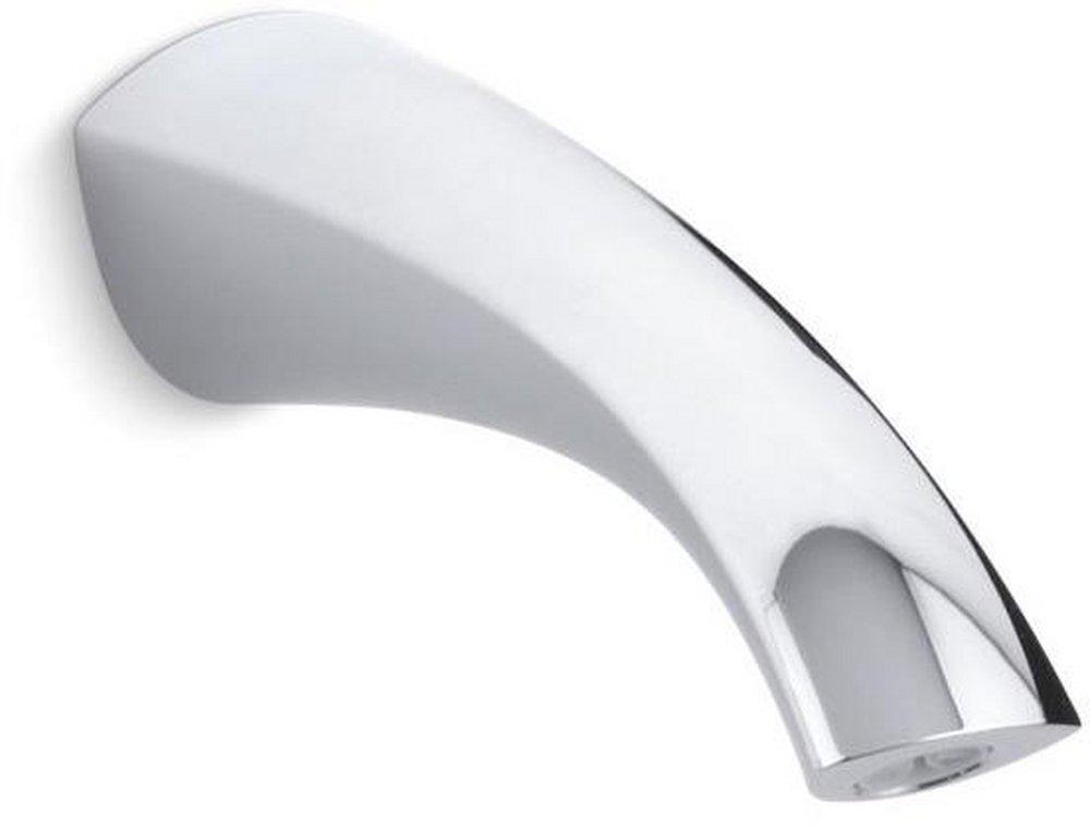 KOHLER Polished Chrome Wall-Mount Non-Diverter Tub Spout 